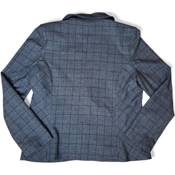 EVEREVE Asher Plaid Blazer Women's Size L Navy - Picture 8 of 9